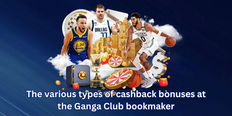 The various types of cashback bonuses at the Ganga Club bookmaker
